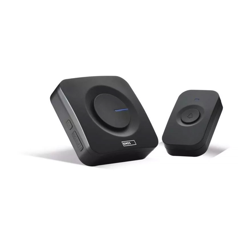 Sonnette sans fil alimenté par piles 3xAAA IP56 noire