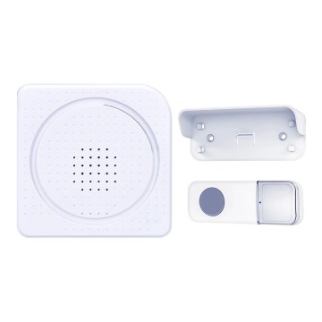 Sonnette sans fil alimentée par piles 3V/3xAA IP44 blanc