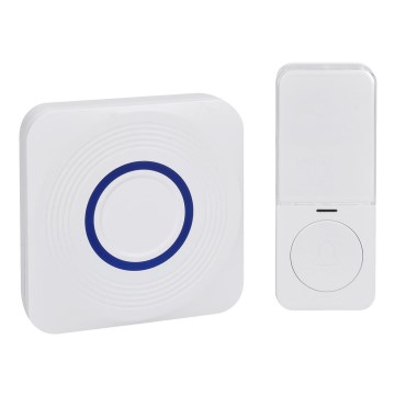 Sonnette sans fil alimentée par piles 3xAAA/1x3V IP56 blanc