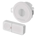Sonnette sans fil encastrable 230V + 1xCR2032 blanche