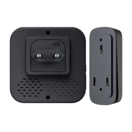 Sonnette sans fil kinetic à brancher 230V noir