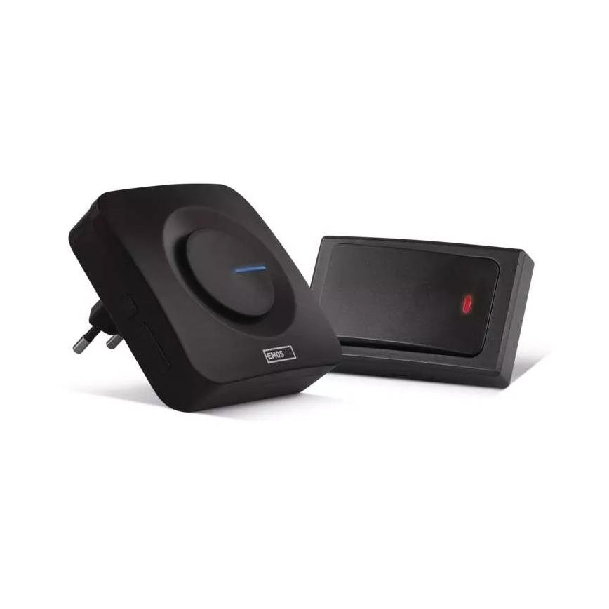 Sonnette sans fil sur prise 230V IP44 noire