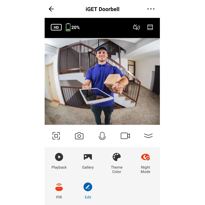 Sonnette video avec détecteur de mouvement Full HD 1080p IP65 Wi-Fi anthracite + enceinte