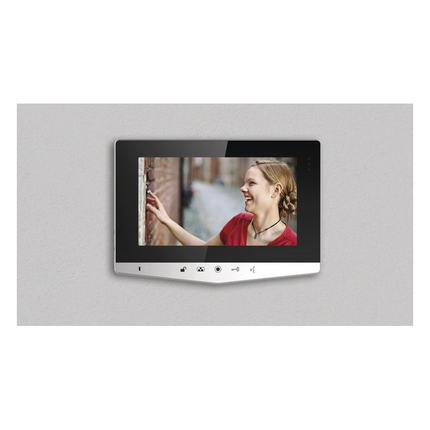 Sonnette video maison 14,5 V IP44 argentée