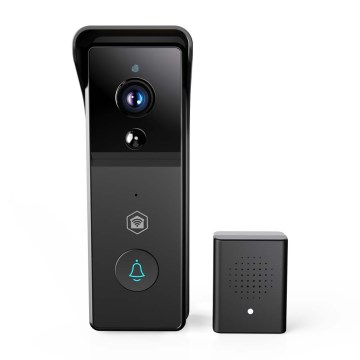 Sonnette vidéo SmartLife avec capteur de mouvement — 4400 mAh, Full HD 1296p, IP44, Wi‑Fi, compatible Tuya