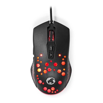 Souris gaming LED 800/1200/2400/3200/4800/7200 DPI 7 boutons noir