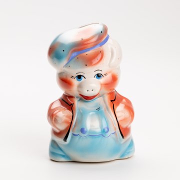 Spaarvarken rood blauw