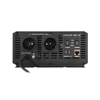 Spanningsomvormer 1000W 12V naar 230V