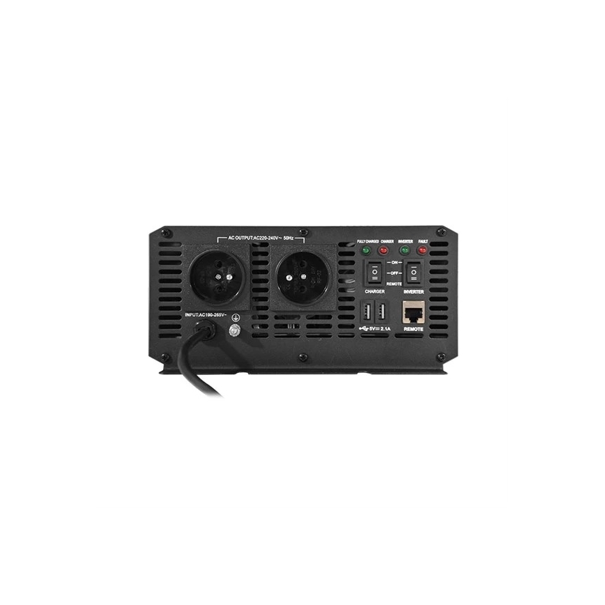 Spanningsomvormer 1000W 12V naar 230V