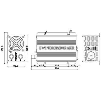 Spanningsomzetter 600W/24V/230V