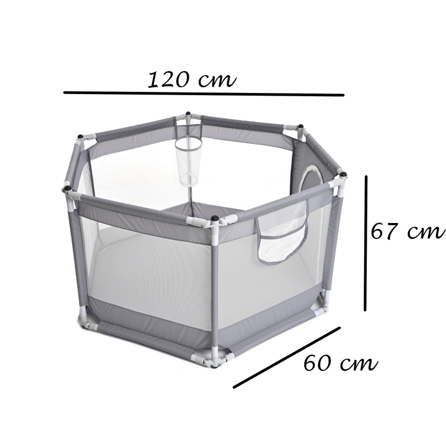 Speelbox 120 cm grijs