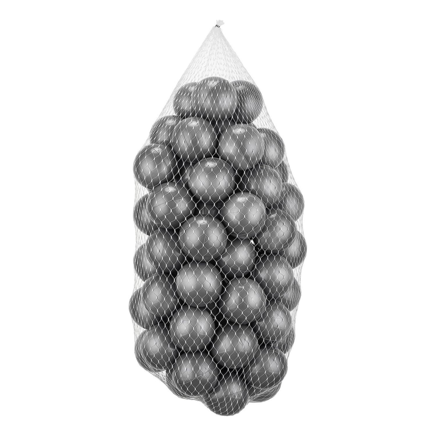 Speelgoed plastic ballen 50 stuks, Ø 7 cm, grijs