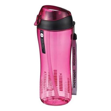 Sportfles met rietje 550 ml roze