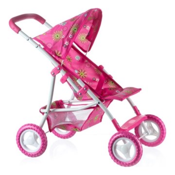 Sportieve poppenwagen - roze