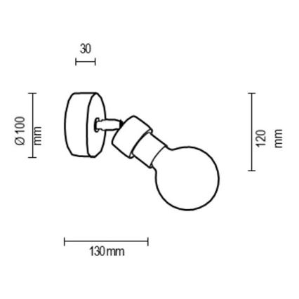 Wand Lamp MARJOLAINE 1xE27/25W/230V eiken - FSC-gecertificeerd