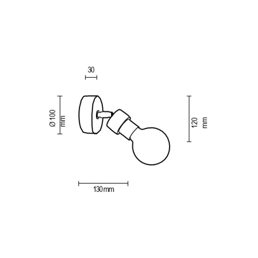 Wand Lamp MARJOLAINE 1xE27/25W/230V eiken - FSC-gecertificeerd