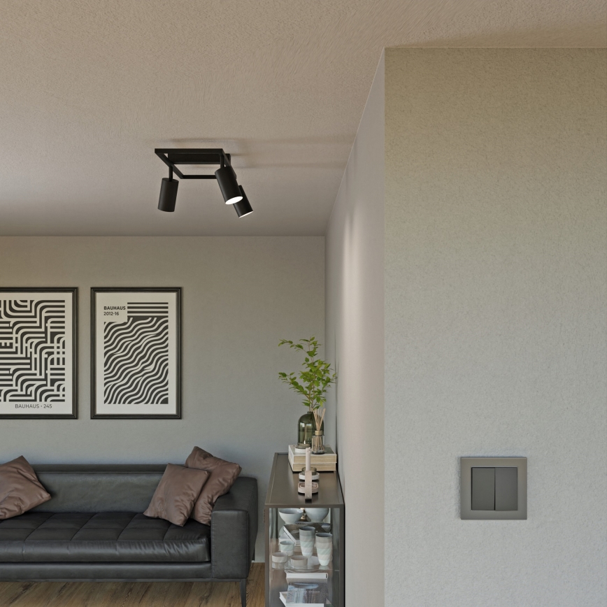 Spot 3xGU10/30W/230V noir