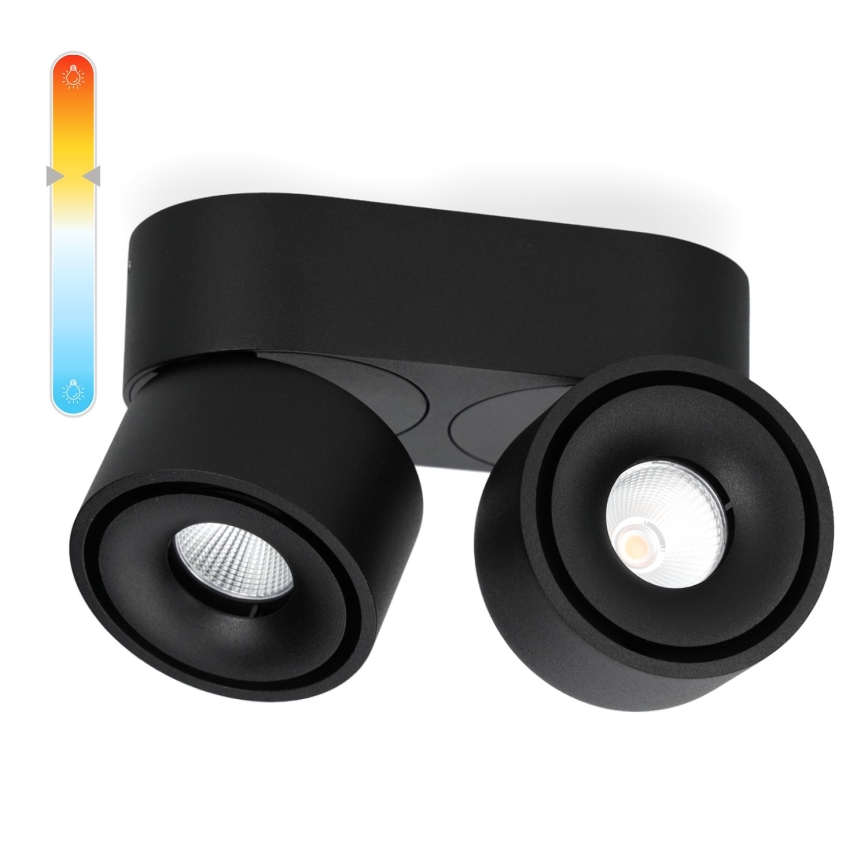 Spot à intensité variable LAHTI MINI 2xLED/9W/230V 3000K CRI 90 noir