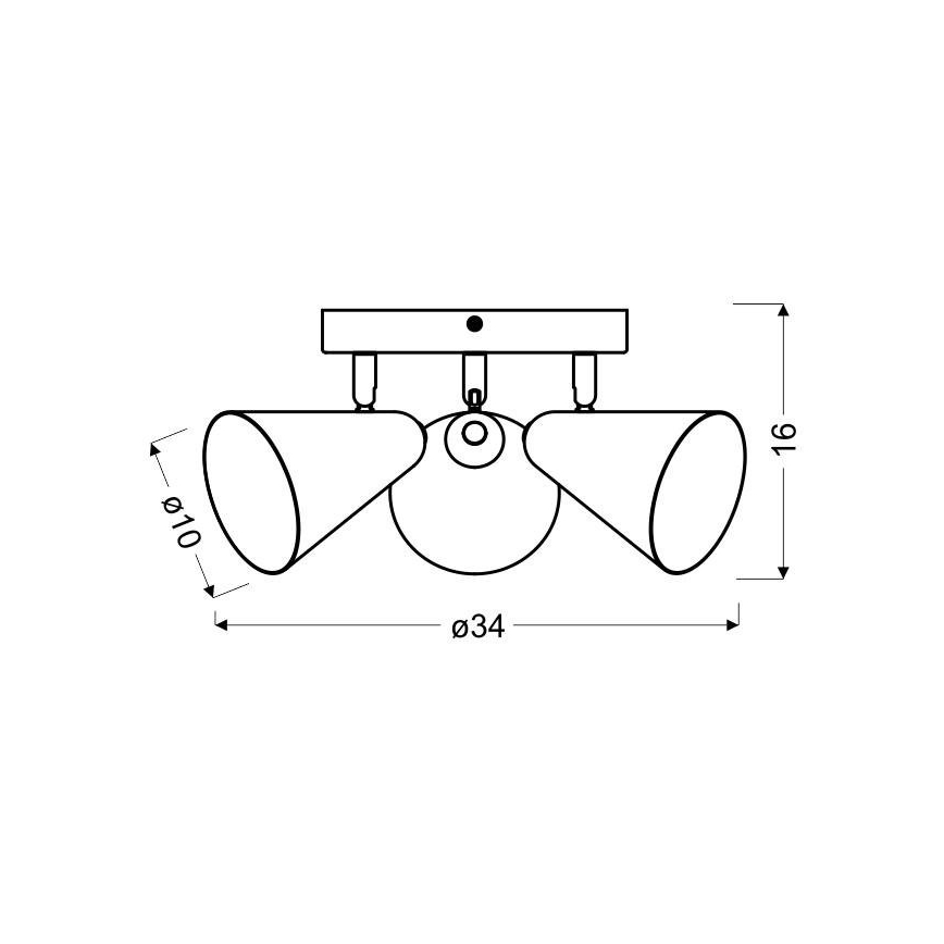 Spot AMOR 3xE14/40W/230V geel