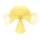 Spot AMOR 3xE14/40W/230V jaune