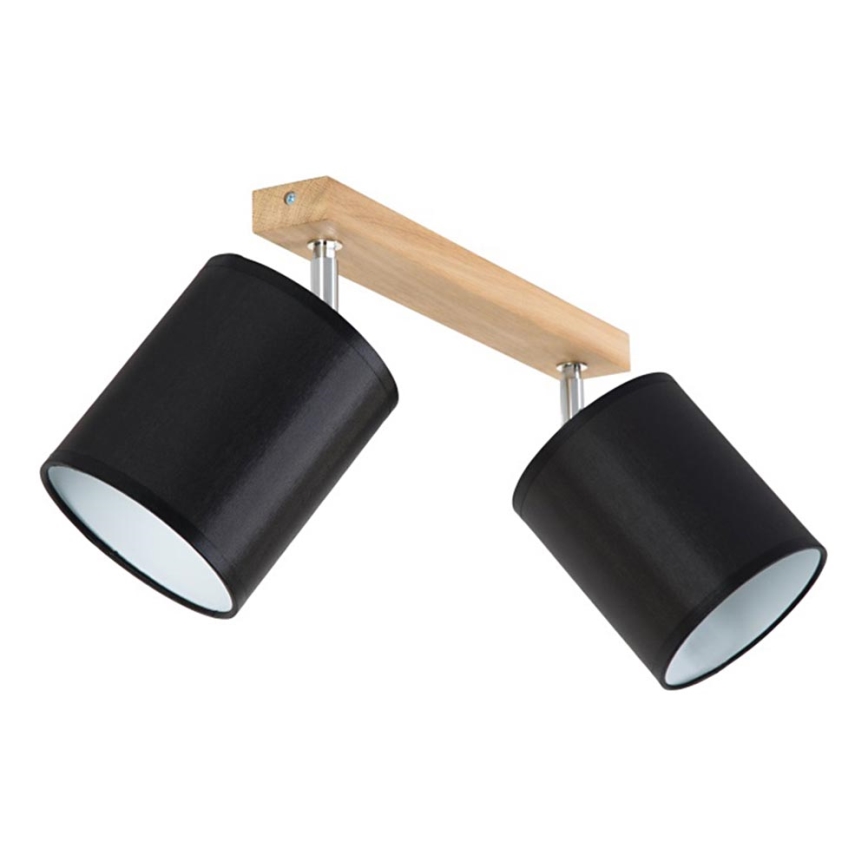 Spot APRILLIA 2xE27/25W/230V eiken zwart