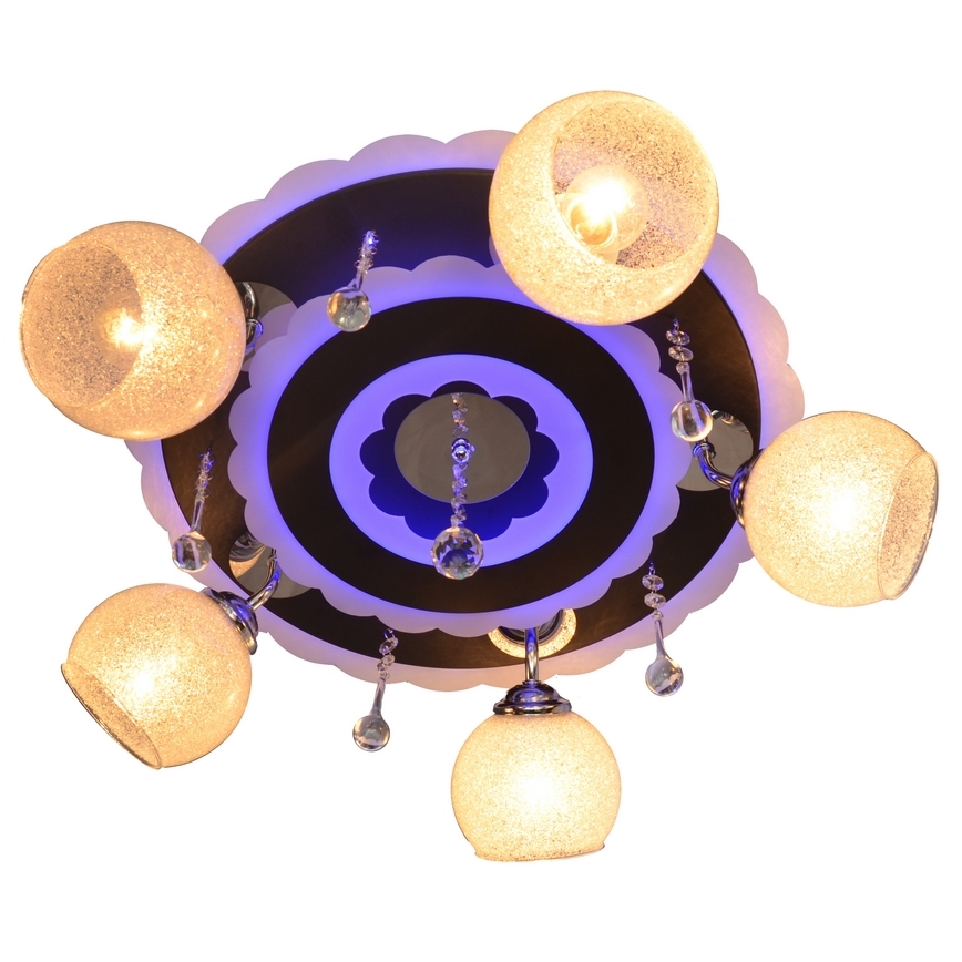Spot ARONA 5xE27/15W/230V + LED noir