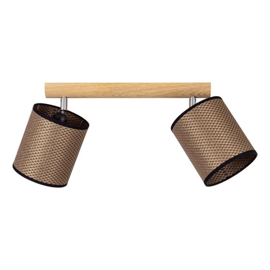 Spot BENITA 2x E27/25W/230V marron/chêne