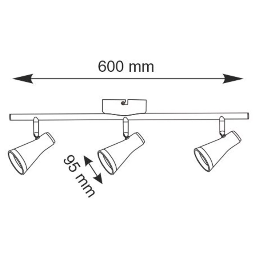Spot BERG 3xLED/4,2W/230V noir