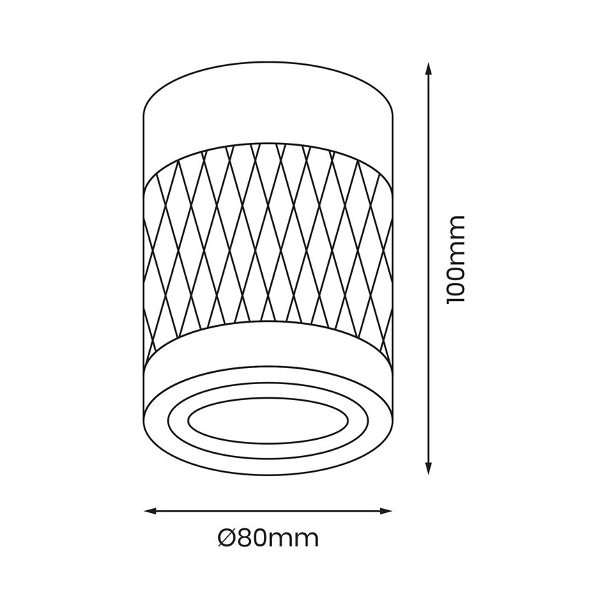 Spot BIMA 1xGU10/25W/230V rond zwart