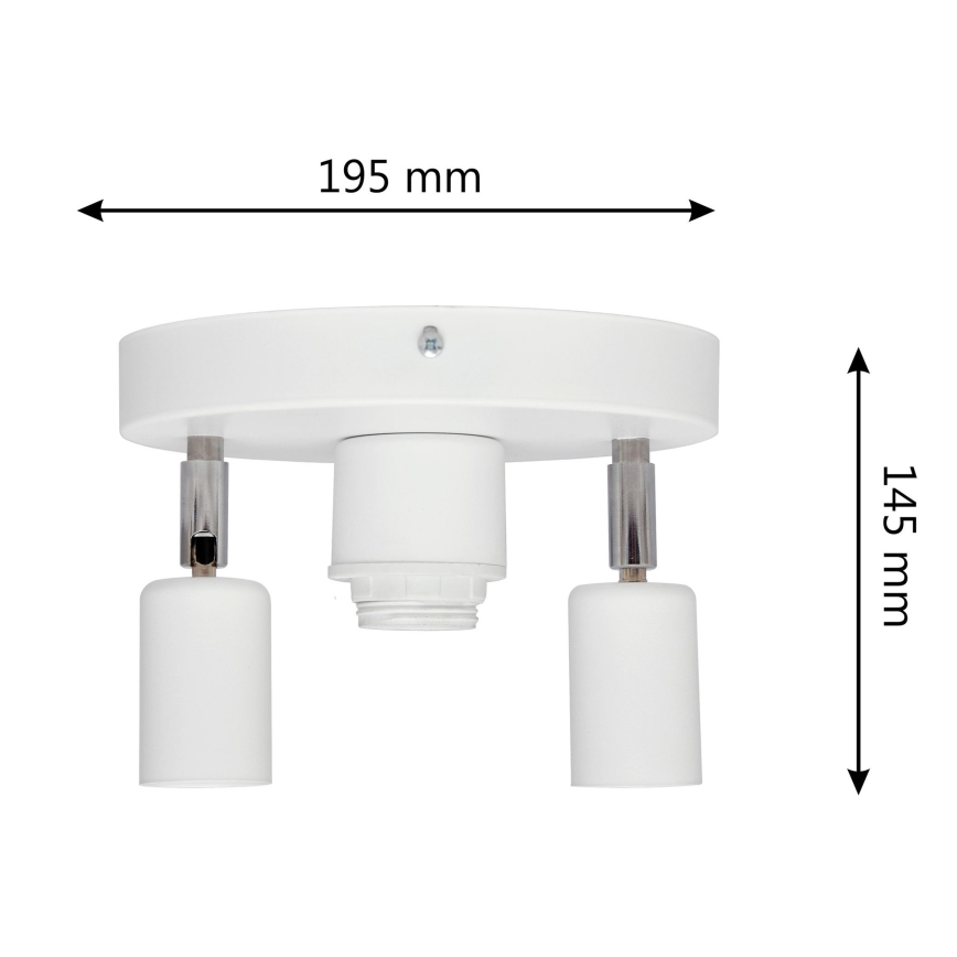 Spot CENTRO 3xE27/15W/230V wit