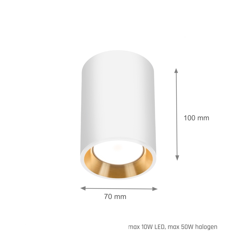 Spot CHLOE 1xGU10/35W/230V rond wit/goud