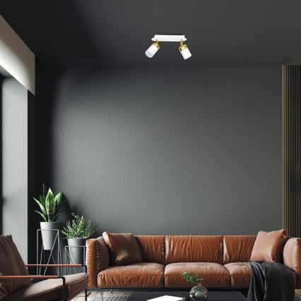 Spot de plafond JOKER 2xGU10/25W/230V blanc
