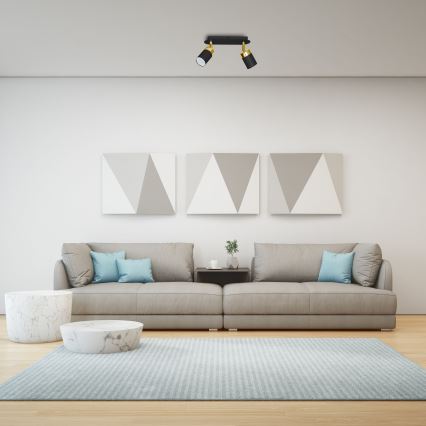 Spot de plafond JOKER 2xGU10/25W/230V noir