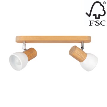 Spot de plafond NEL 2xE27/15W/230V pin - certifié FSC