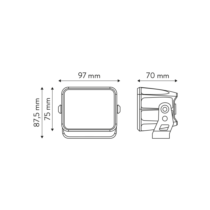 Spot de voiture DUO BLACK LED/40W/9-36V IP69 6000K carré