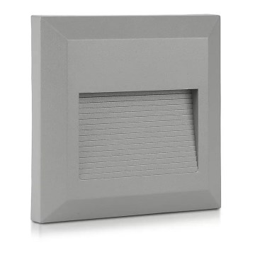 Spot d'escalier LED LED/2W/100-240V 4000K IP65 gris