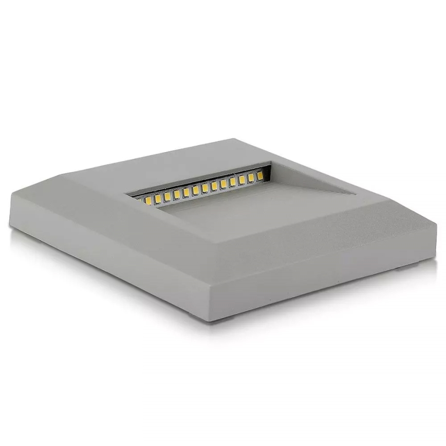 Spot d'escalier LED LED/2W/100-240V 4000K IP65 gris