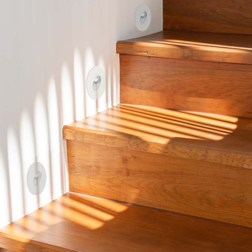 Spot d'escalier LED LED/3W/230V 4000K blanc