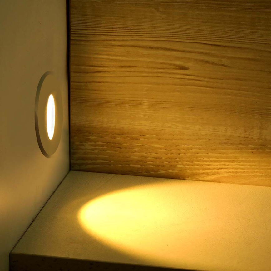 Spot d'escalier LED LED/3W/230V 4000K blanc
