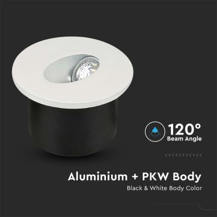 Spot d'escalier LED LED/3W/230V 4000K blanc