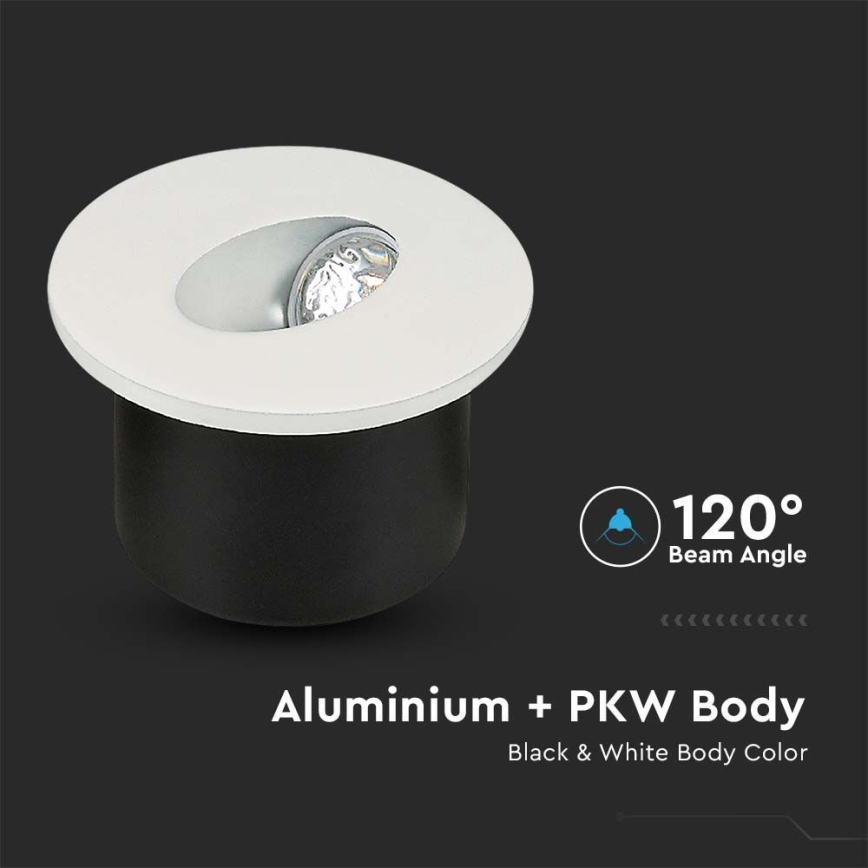 Spot d'escalier LED LED/3W/230V 4000K blanc