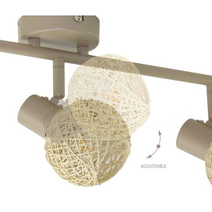 Spot DEX 3xE14/10W/230V beige/crème