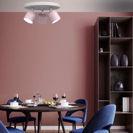Spot DIXIE 3xGX53/11W/230V roze