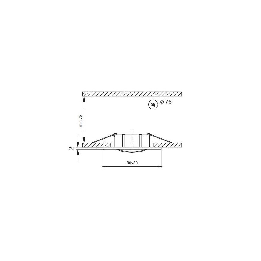 Luminaire encastrable IZZY DT10 1xMR16/50W Chrome - GXPL034