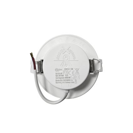Spot encastrable CIRCLE LED/3W/230V 4000K d. 9 cm blanc