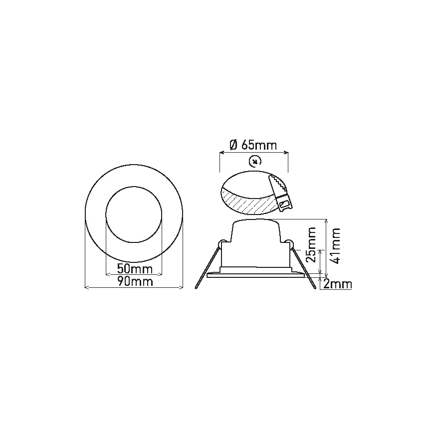 Spot encastrable de salle de bain BONO LED/7W/230V 4000K IP65 blanc