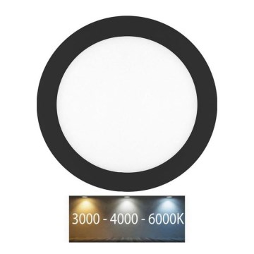 Spot encastrable de salle de bain LADA LED/18W/230V 3000/4000/6000K d. 22 cm IP44 noir