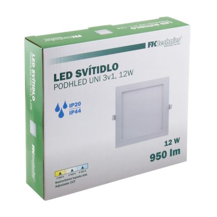 Spot encastrable de salle de bain LED LED/12W/230V 3000/4000/6000K IP44