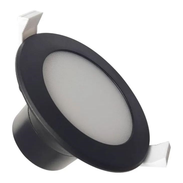 Spot encastrable de salle de bain LED LED/7W/230V 4000K noir IP44