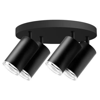 Spot encastrable de salle de bain LED RGBW dimmable TURYN 4xGU10/6,5W/230V 2700-6500K Wi-Fi IP44 noir